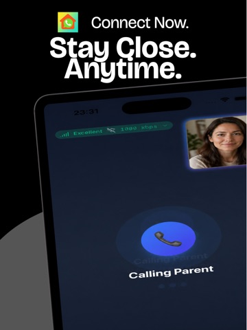 Kids Call Home App Store image showing the calling interface on iPad